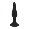 Slim Silicone Anal Plug - M - Black